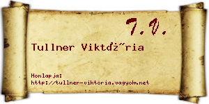 Tullner Viktória névjegykártya